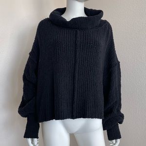 Black sweater Free People Be yours pullover black sweater Sz S